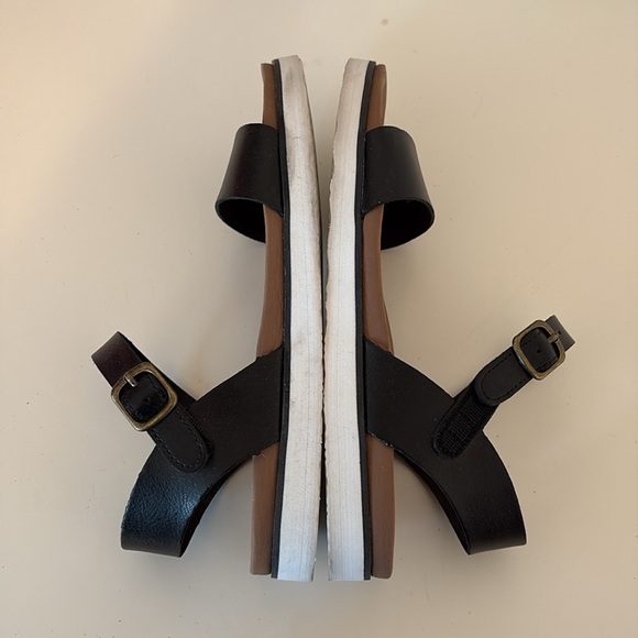 Black Sketchers Luxe Foam Open Sandals Size 6 - Picture 3 of 9